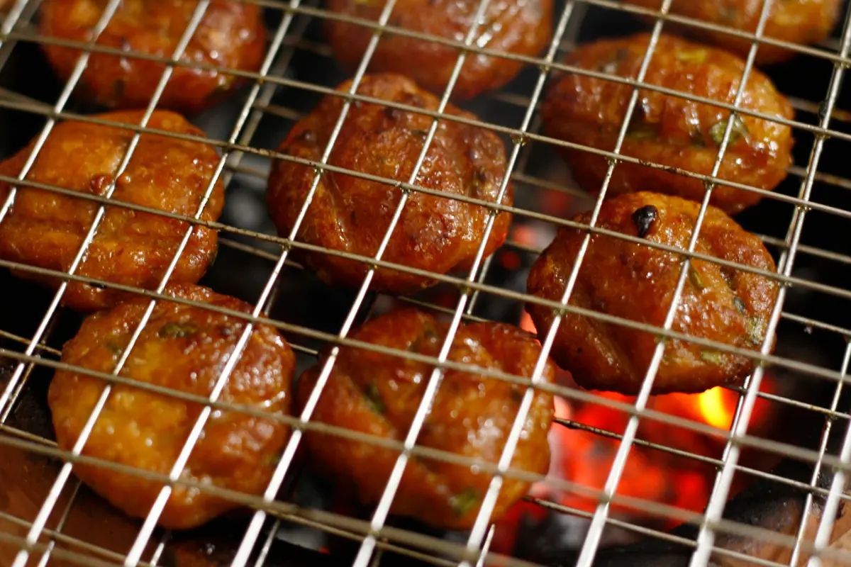 Fresh vermicelli and herbs for Bun Cha
