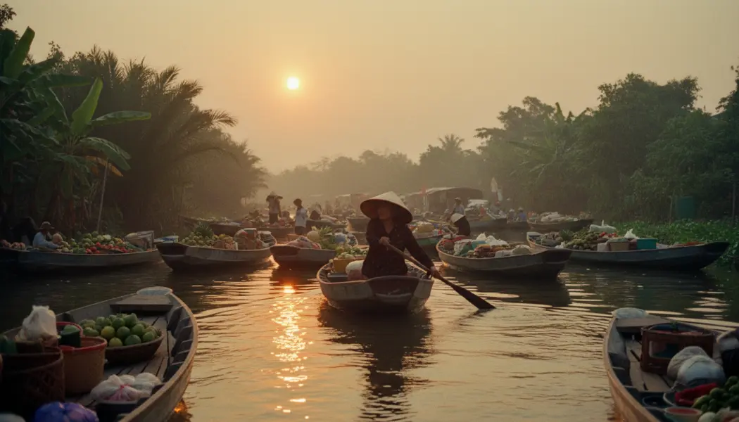 Mekong Delta floating market Vietnam cruise
