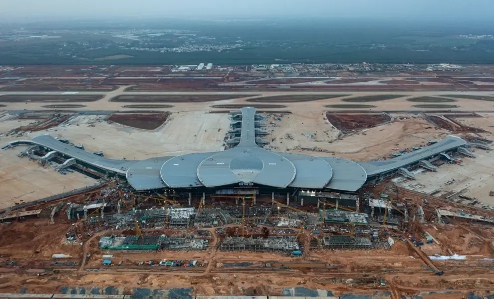 Long Thanh International Airport terminal rendering - modern aviation hub
