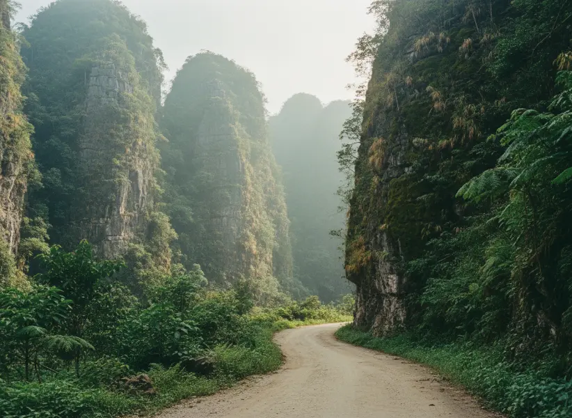 Nong Khiaw northern Laos mountains and river