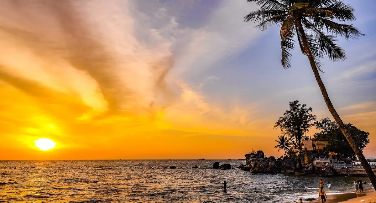Golden beach on Phu Quoc Island, south Vietnam