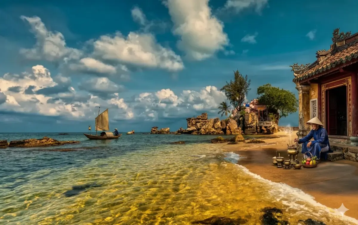 Aerial view of pristine beaches in Vietnam and Cambodia: white sand, turquoise water, luxury resorts
