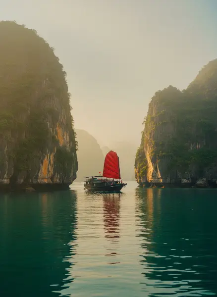 Vietnam Halong Bay traditional boat luxury travel